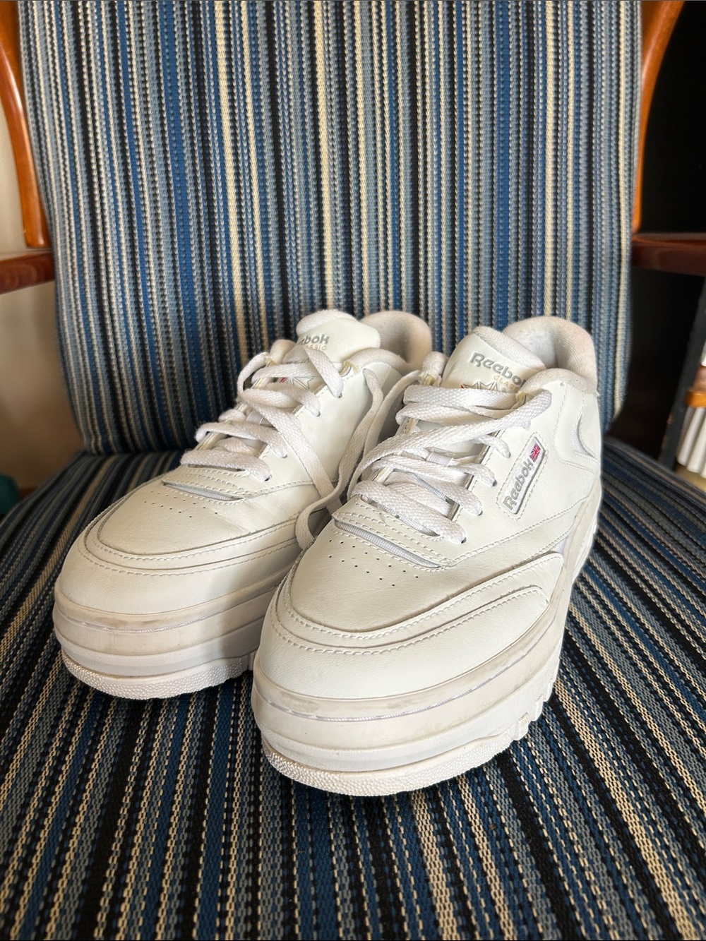 Reebok Women’s White Platform Lace-Up Sneakers